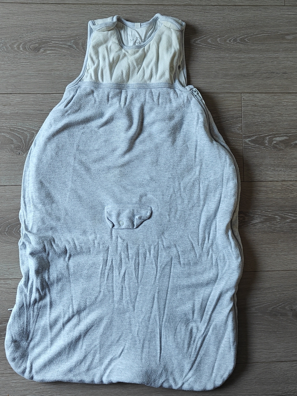 Mori Baby Sleep Sack 2y Light Gray And White Baby Wearable Blanket 2.5tog Warm